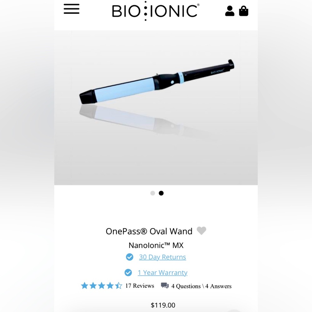 Bioionic  wand one pass